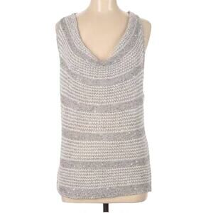 INC International Concepts Sequin Sleeveless Knit  Cowl Neck Top XS  NWT